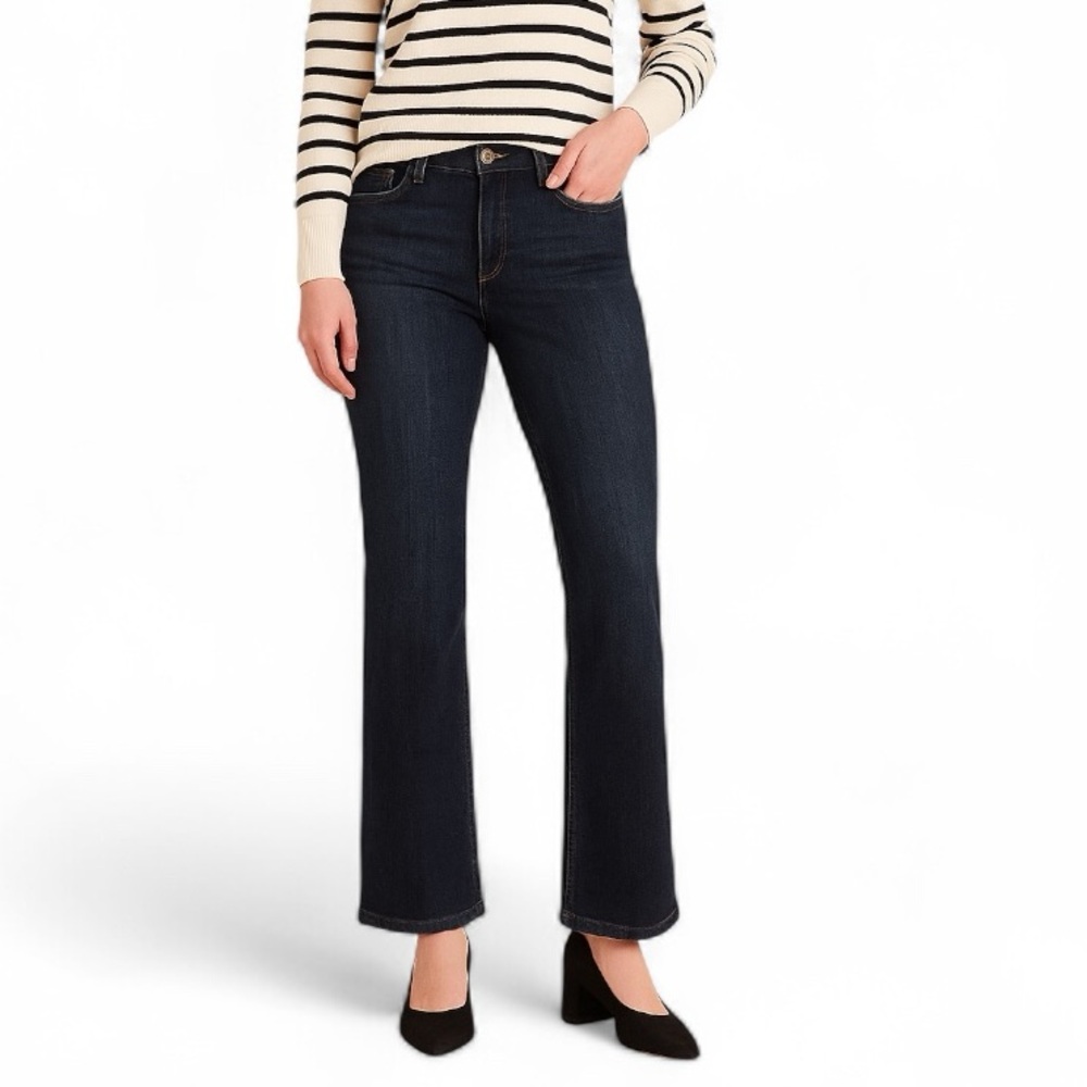 Banana Republic Slim Bootcut Jeans Women’s 14/32R Dark Wash Stretch Denim